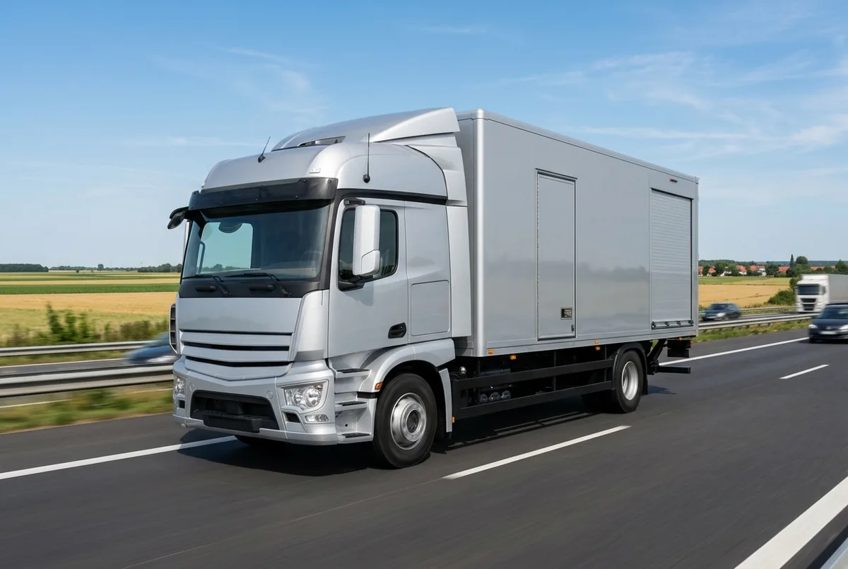 Generated illustration, not a photograph: a representative 4×2 rigid lorry
