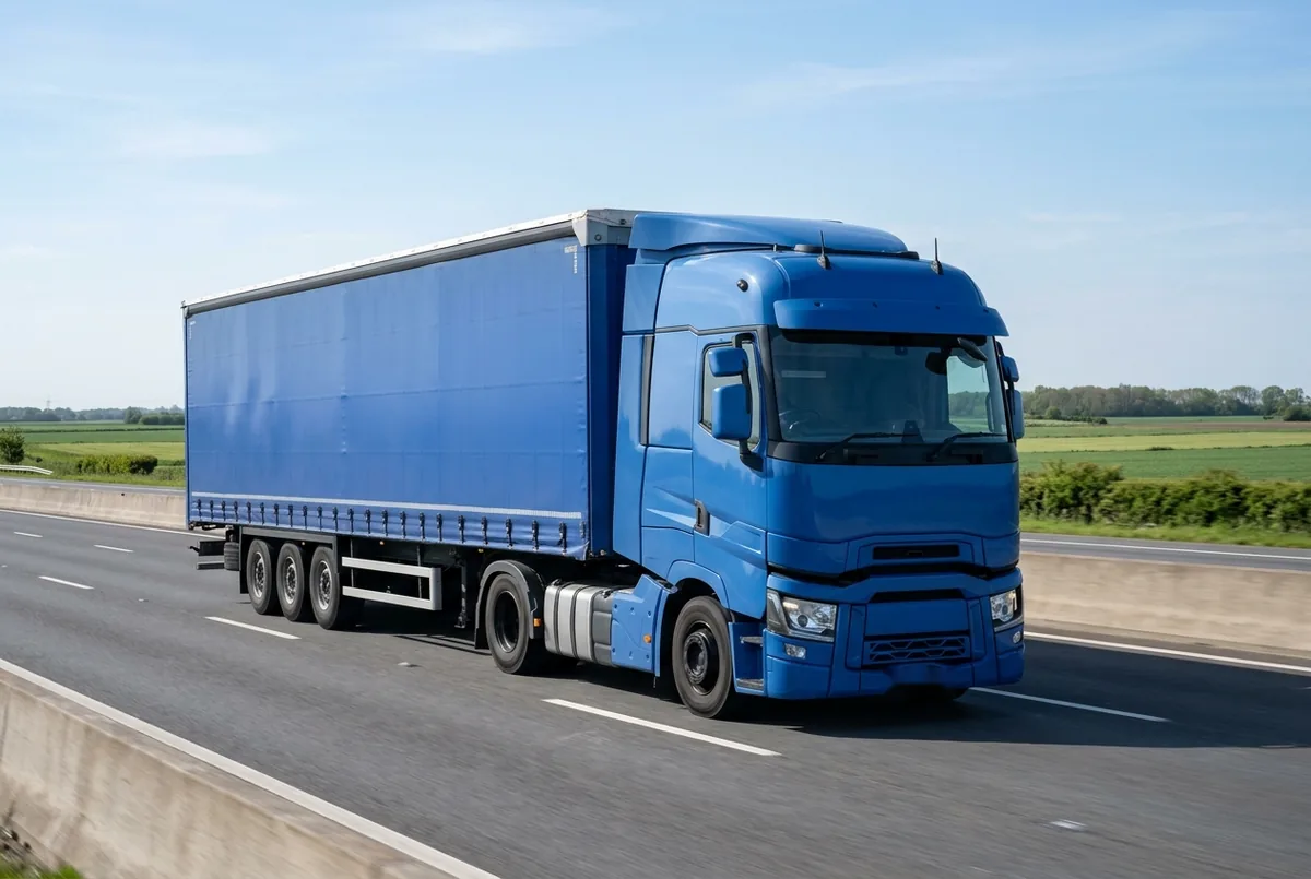 Generated illustration, not a photograph: a representative 4×2 tractor unit