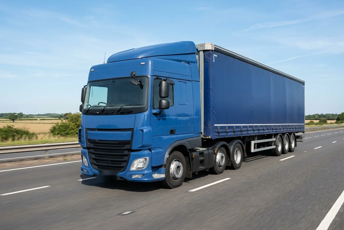 Generated illustration, not a photograph: a representative 6×4 tractor unit