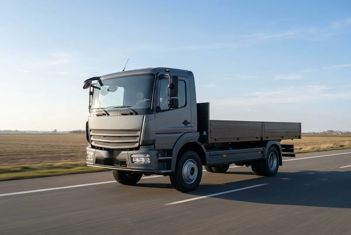 Generated illustration, not a photograph: a representative 4×4 rigid lorry