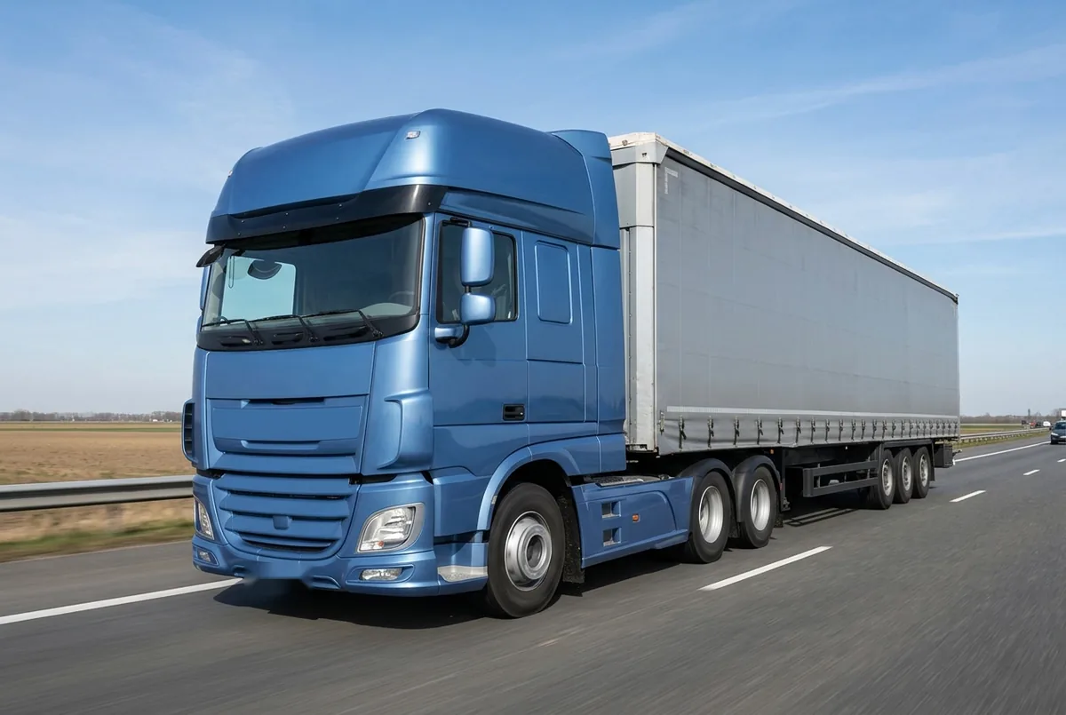 Generated illustration, not a photograph: a representative 6×4 tractor unit