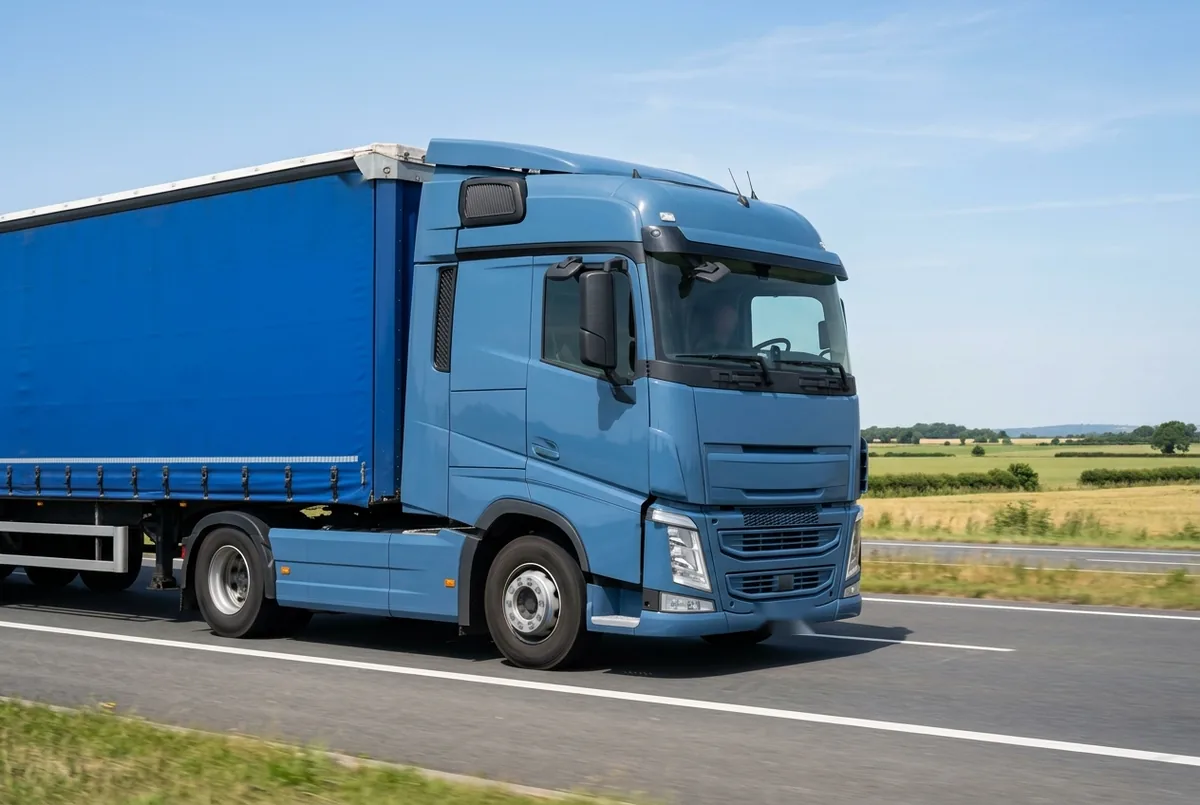 Generated illustration, not a photograph: a representative 4×2 tractor unit