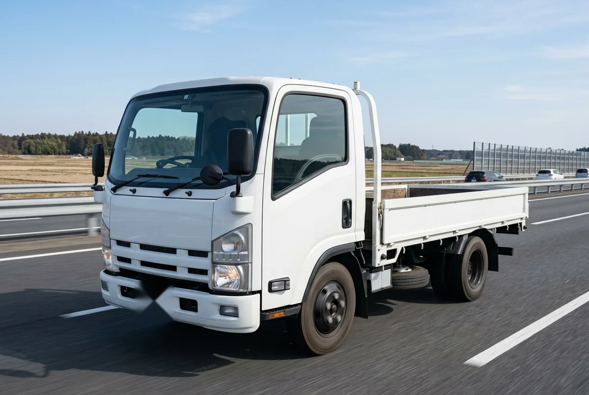 Generated illustration, not a photograph: a representative 4×2 rigid truck