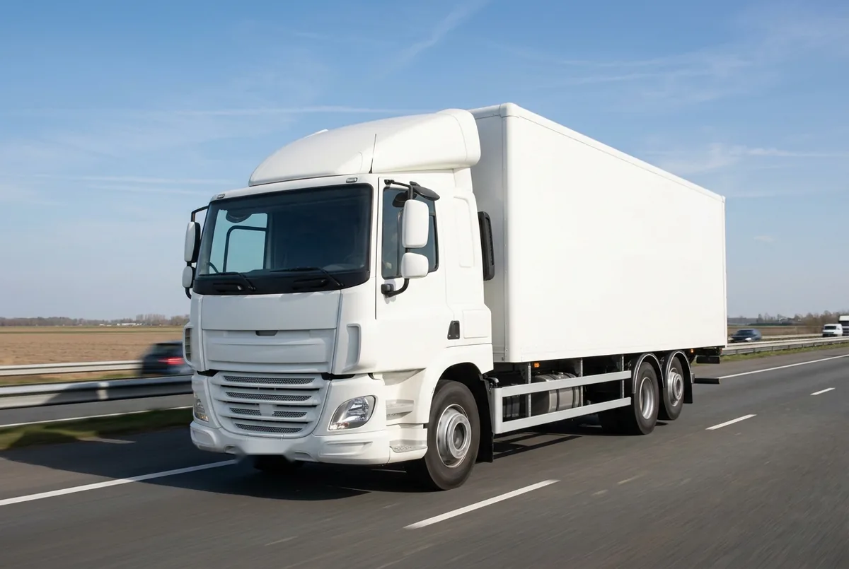 Generated illustration, not a photograph: DAF CF 290 FAN, 10.837 L (2014–2017), a 6×2 rigid lorry