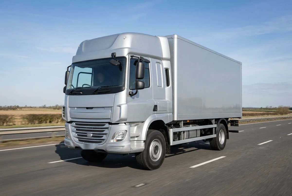 Generated illustration, not a photograph: DAF CF 320 FA, 4x4 (2017–2018), a 4×4 rigid lorry