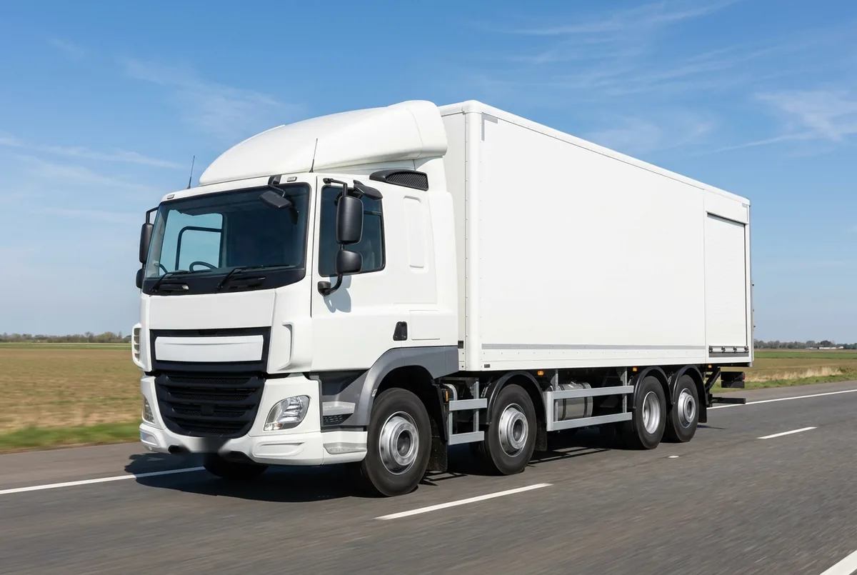 Generated illustration, not a photograph: DAF CF 400 FAD, a 8×4 rigid lorry
