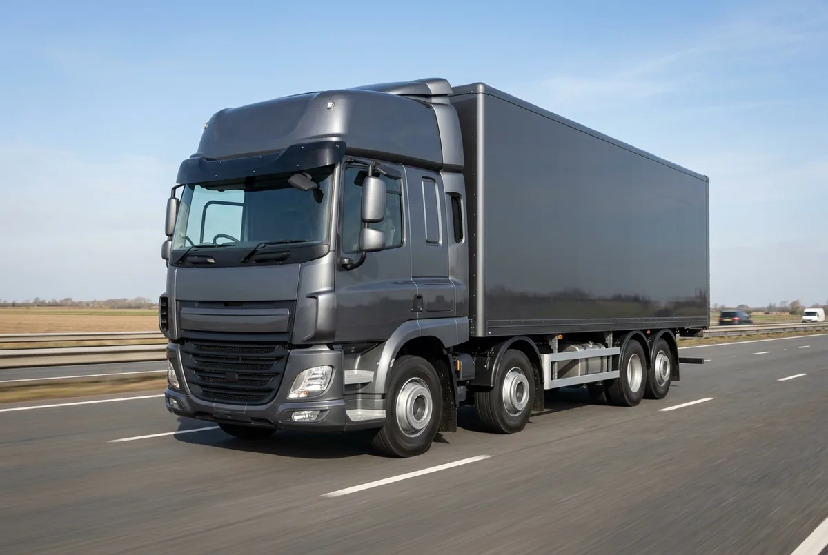 Generated illustration, not a photograph: DAF CF 400 FAX, a 8×2 rigid lorry