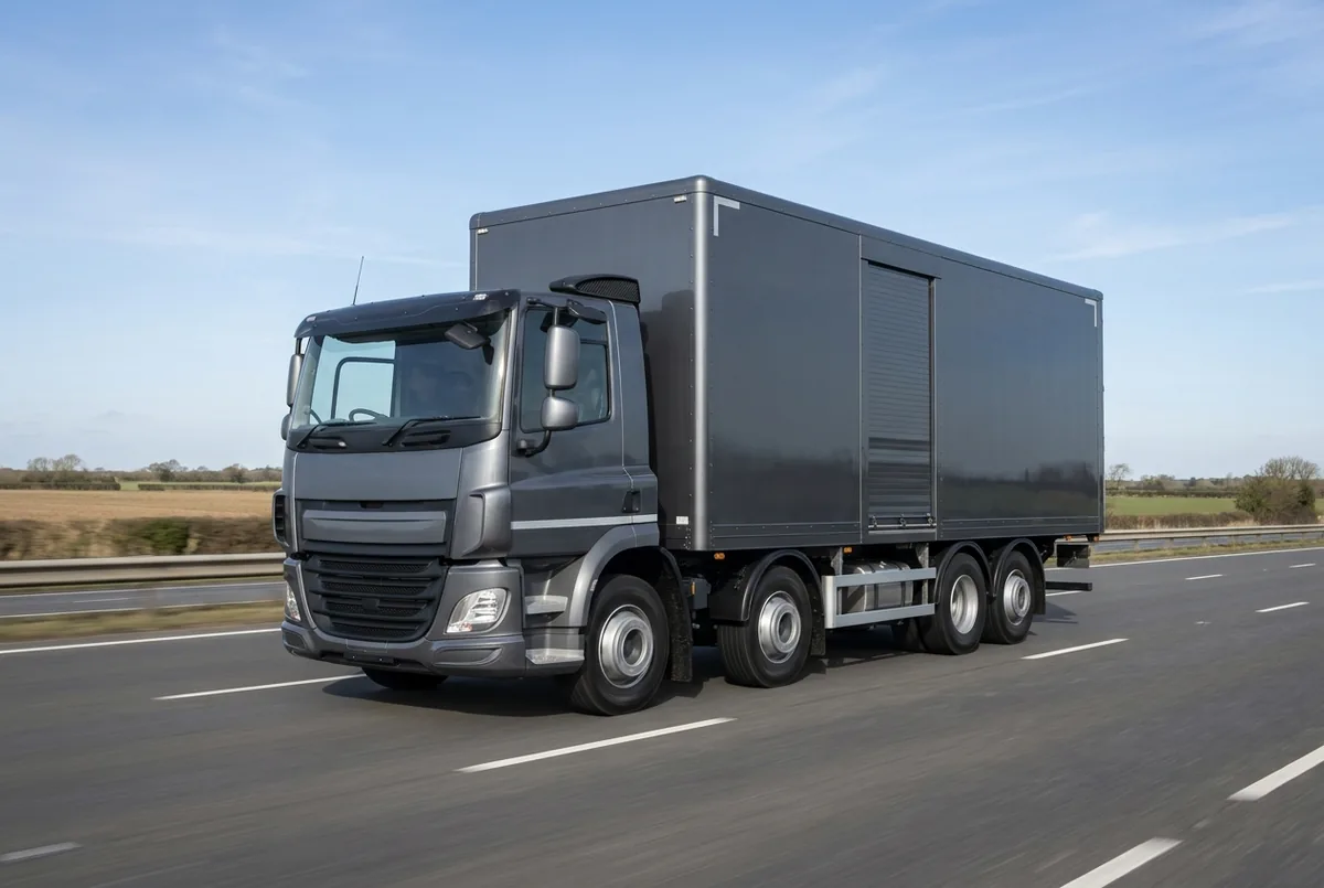 Generated illustration, not a photograph: DAF CF 410 FAD, a 8×4 rigid lorry
