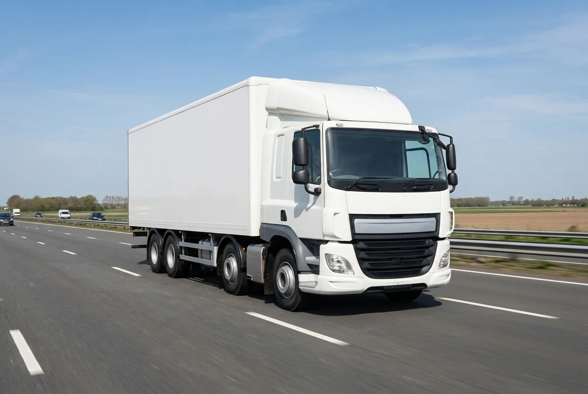 Generated illustration, not a photograph: DAF CF 430 FAQ, a 8×2 rigid lorry