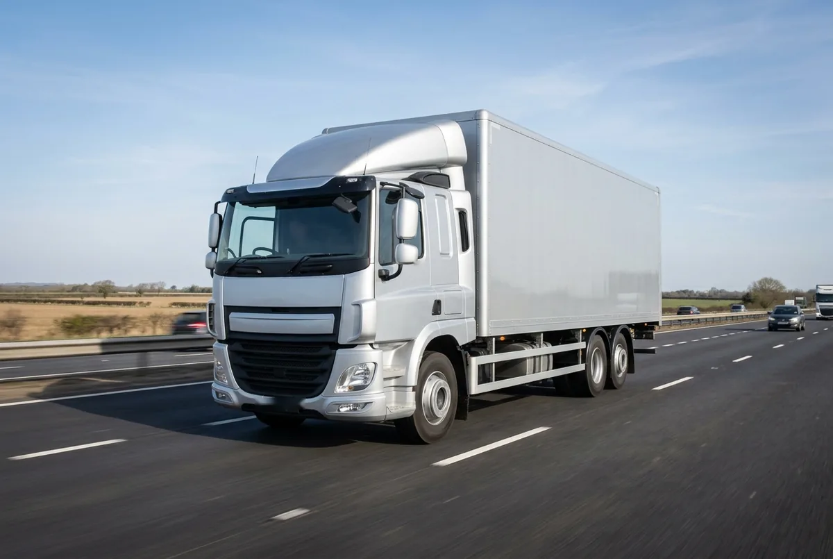 Generated illustration, not a photograph: DAF CF 440 FAN, a 6×2 rigid lorry