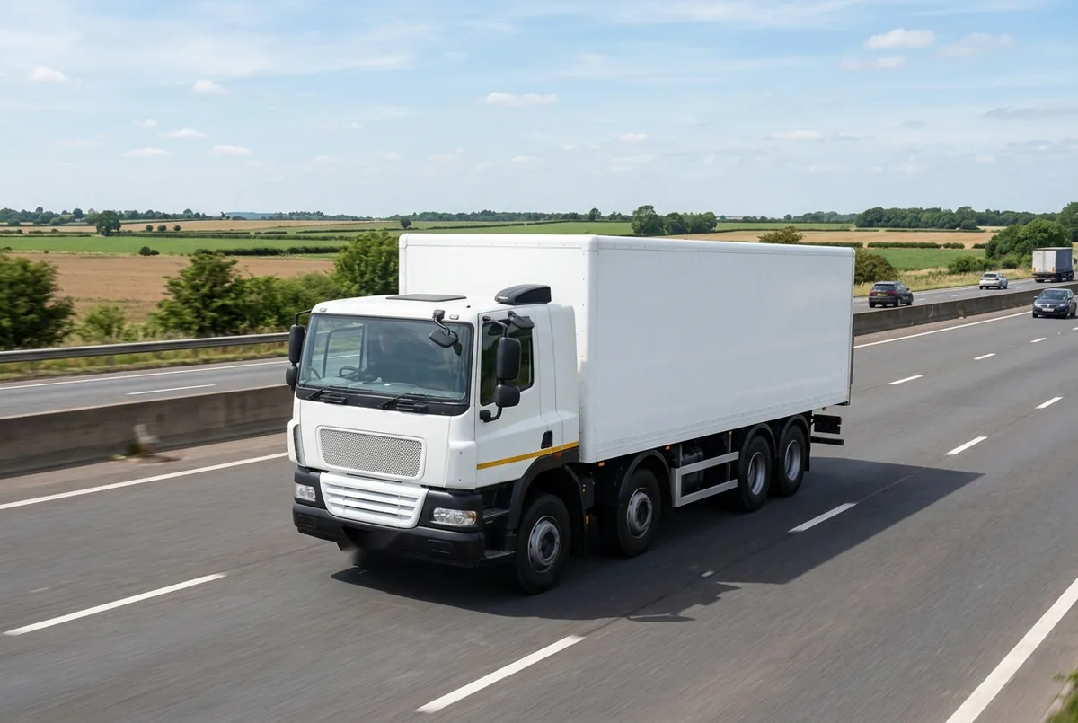 Generated illustration, not a photograph: DAF CF 450 FAW, a 8×4 rigid lorry