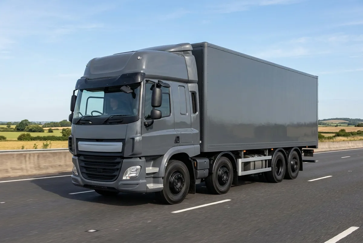 Generated illustration, not a photograph: DAF CF 460 FAX, a 8×2 rigid lorry