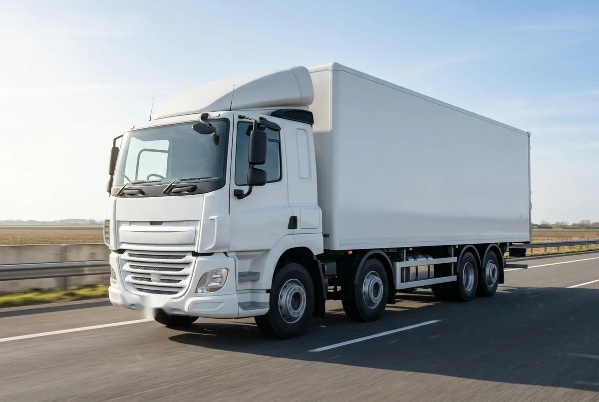 Generated illustration, not a photograph: DAF CF 480 FAD, 8x4 (2018–2022), a 8×4 rigid lorry