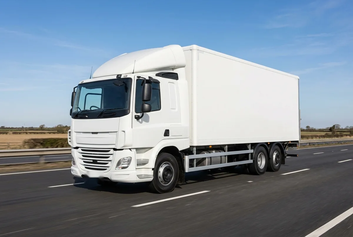 Generated illustration, not a photograph: DAF CF 480 FAN, a 6×2 rigid lorry
