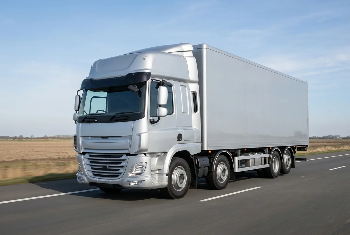 Generated illustration, not a photograph: DAF CF 480 FAQ, a 8×2 rigid lorry