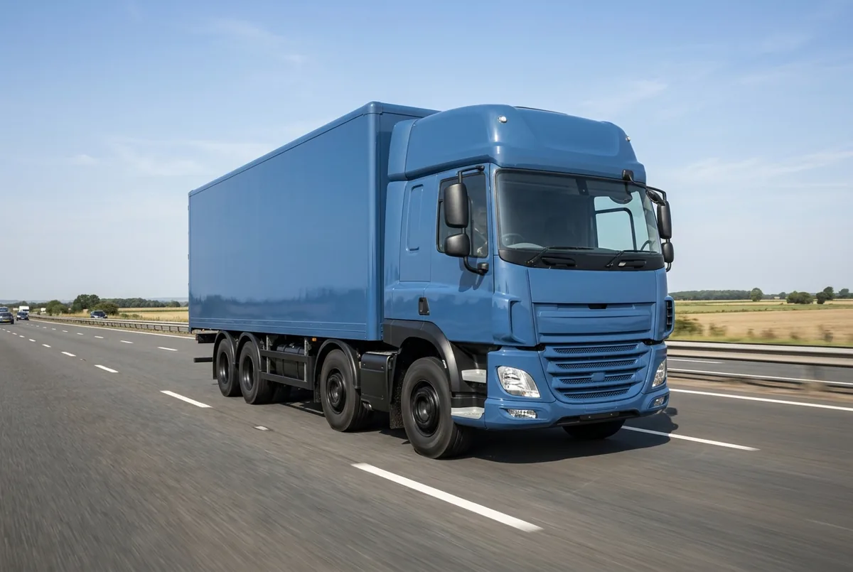 Generated illustration, not a photograph: DAF CF 530 FAW, a 8×4 rigid lorry