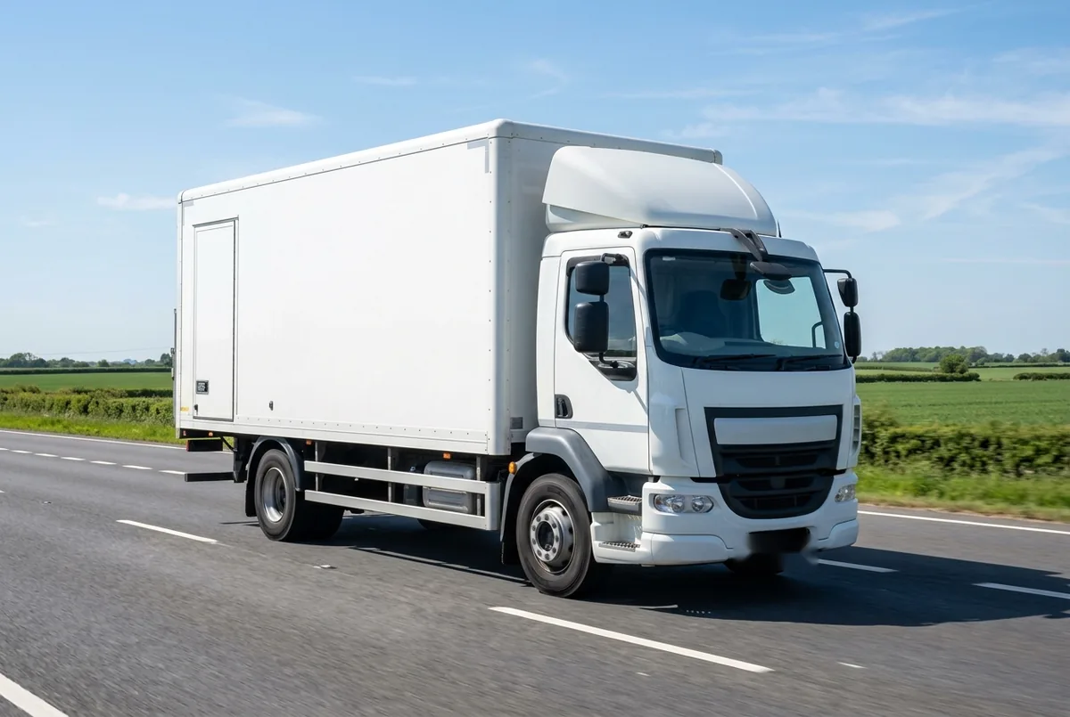 Generated illustration, not a photograph: DAF LF 180 FA, a 4×2 rigid lorry