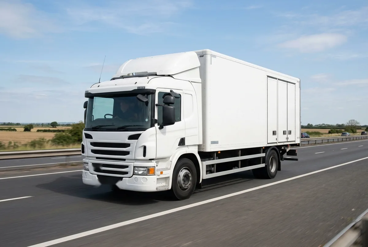 Generated illustration, not a photograph: Scania P 220 B4x2, a 4×2 rigid lorry