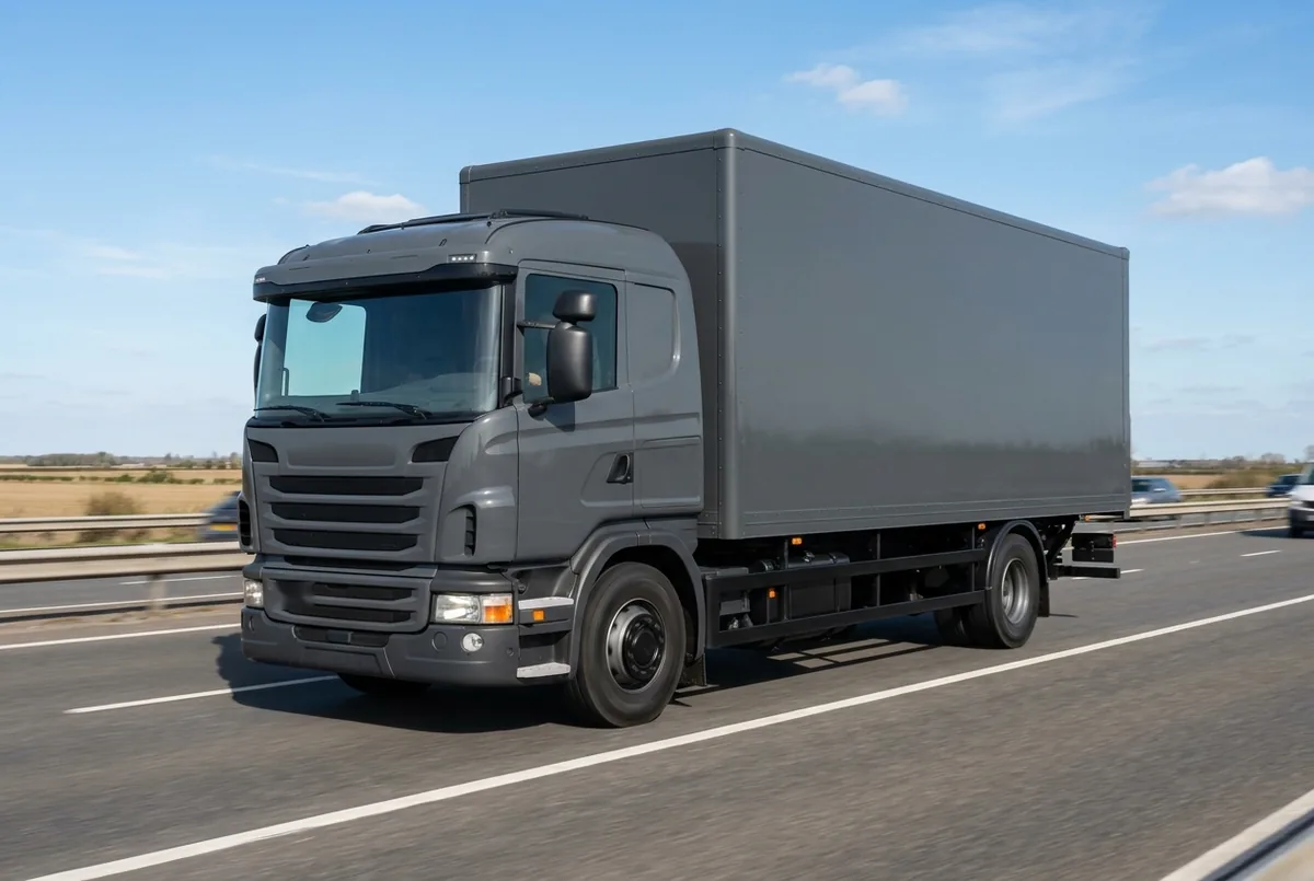 Generated illustration, not a photograph: Scania R 320 B4x2, a 4×2 rigid lorry