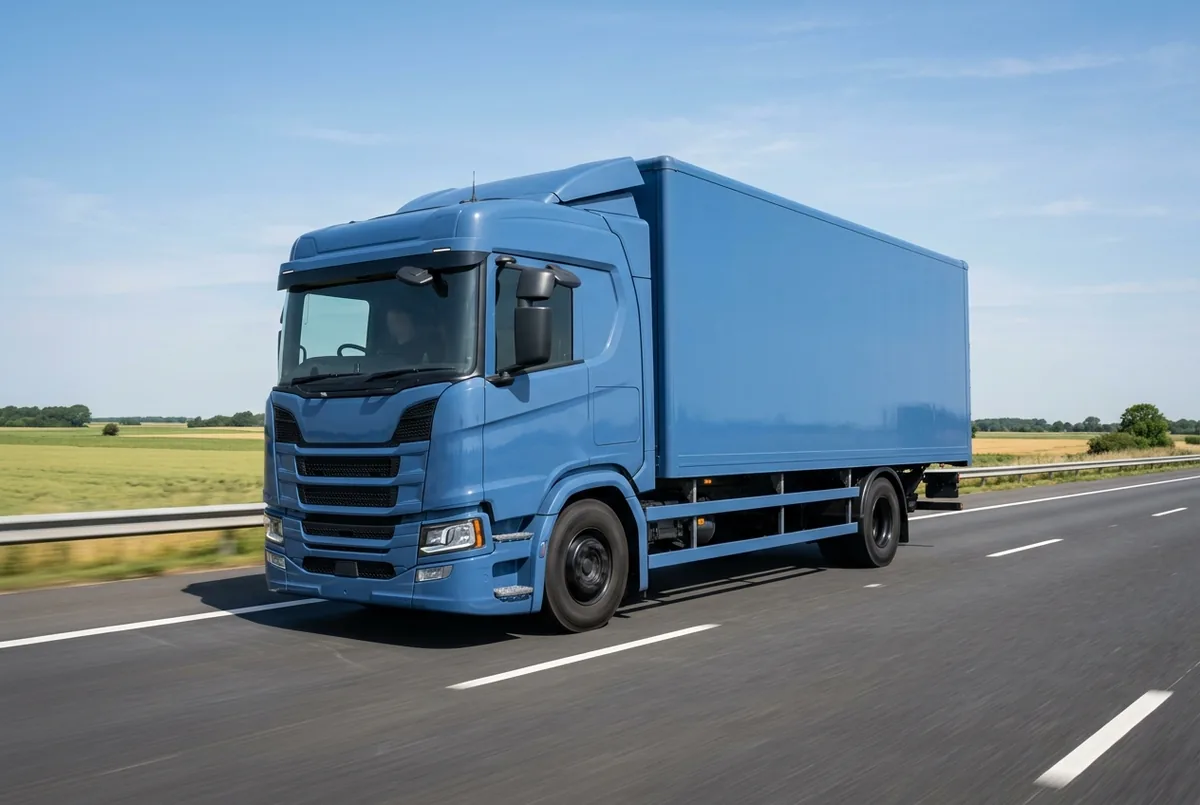 Generated illustration, not a photograph: Scania R 590 B4x2, a 4×2 rigid lorry