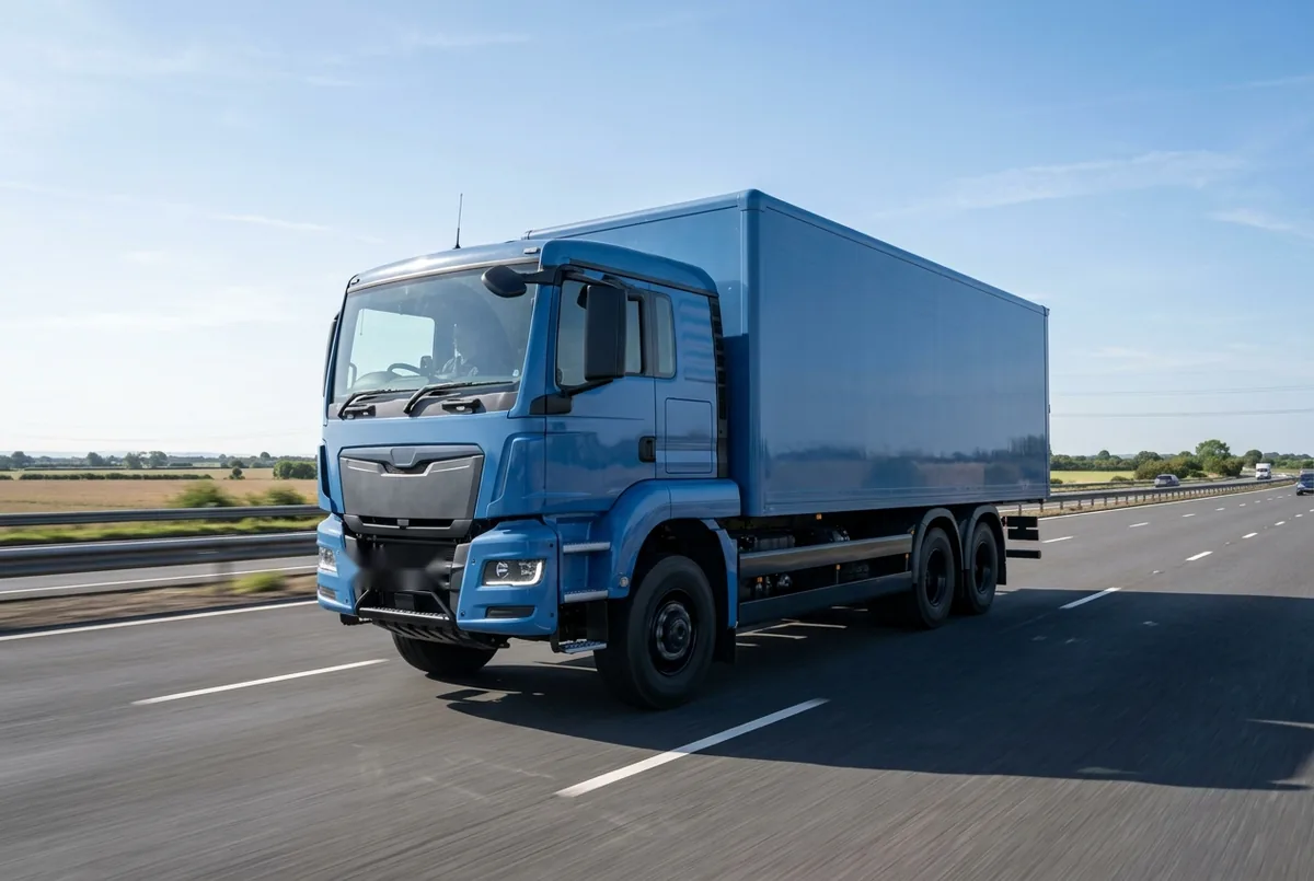 Generated illustration, not a photograph: MAN TGS 26.360 6x6, a 6×6 rigid lorry