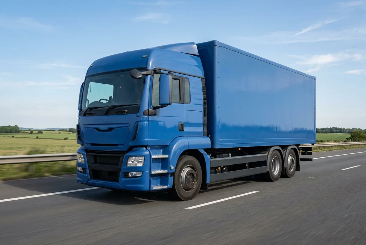 Generated illustration, not a photograph: MAN TGS 26.470 6x4, 6x4, rigid lorry (2021), a 6×4 rigid lorry