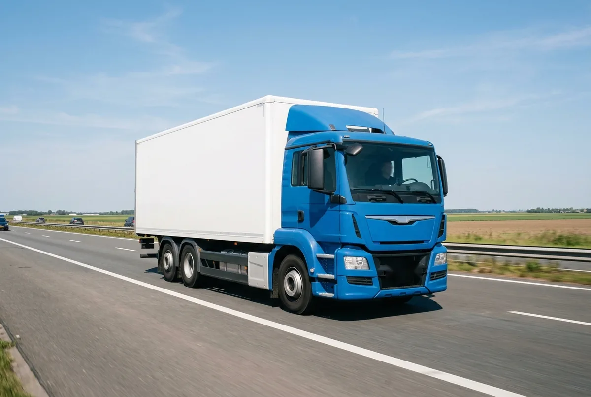 Generated illustration, not a photograph: MAN TGS 28.320 6x2-4, a 6×2 rigid lorry
