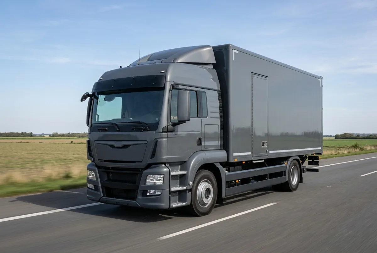 Generated illustration, not a photograph: MAN TGX 18.400 4x2, 9 L, rigid lorry (2021), a 4×2 rigid lorry