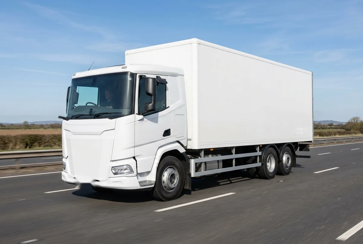 Generated illustration, not a photograph: DAF XD 300 FAN, a 6×2 rigid lorry