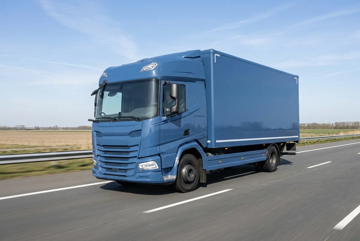 Generated illustration, not a photograph: DAF XD 310 FA, a 4×2 rigid lorry