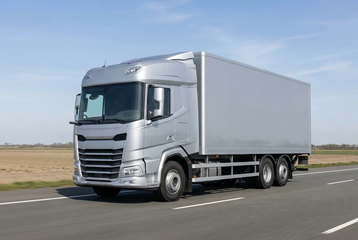 Generated illustration, not a photograph: DAF XD 340 FAN, a 6×2 rigid lorry