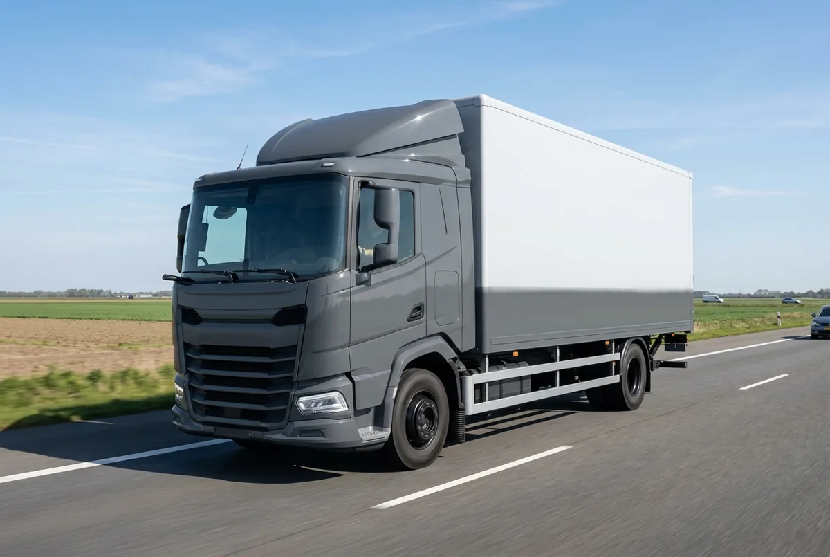 Generated illustration, not a photograph: DAF XD 370 FA, a 4×2 rigid lorry