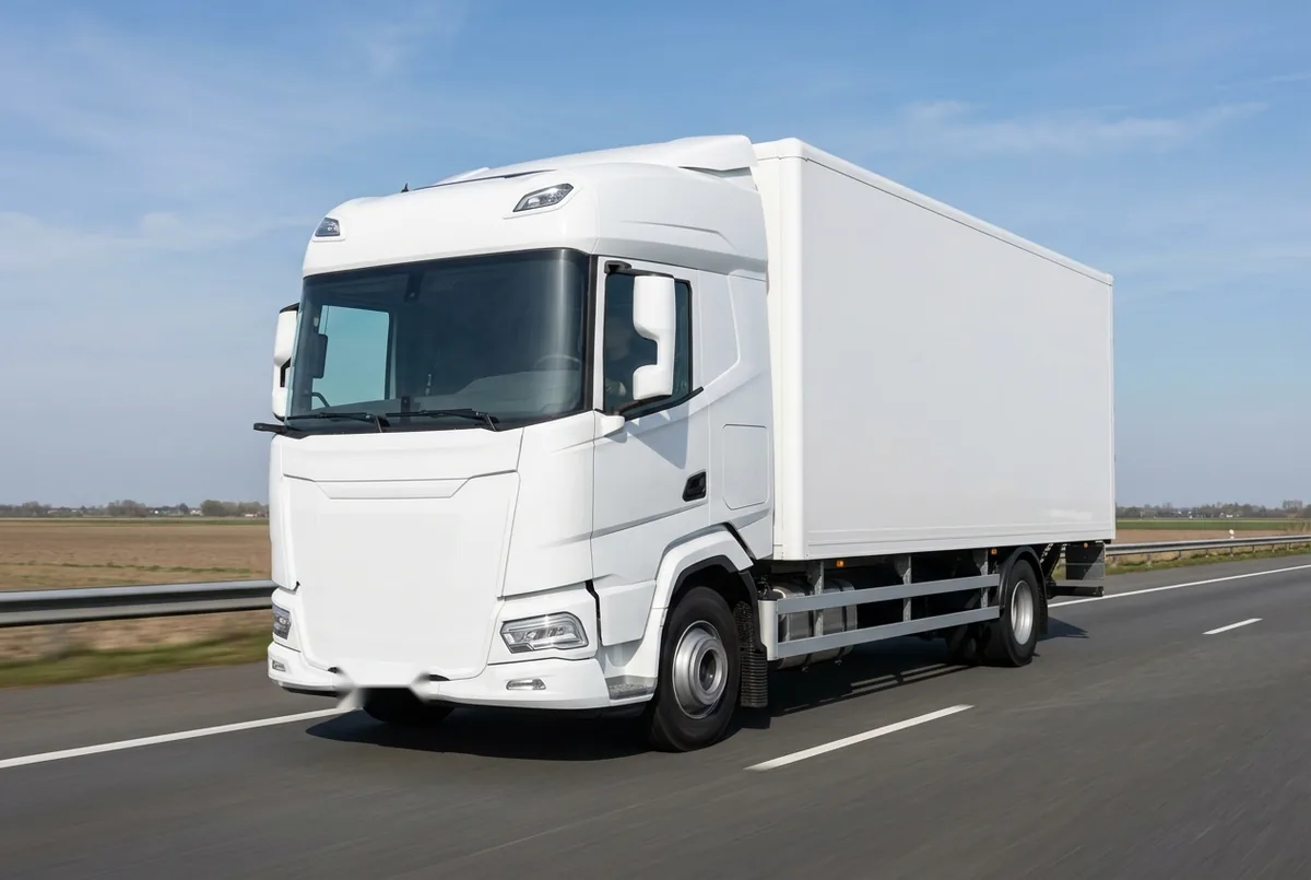 Generated illustration, not a photograph: DAF XD 410 FA, a 4×2 rigid lorry