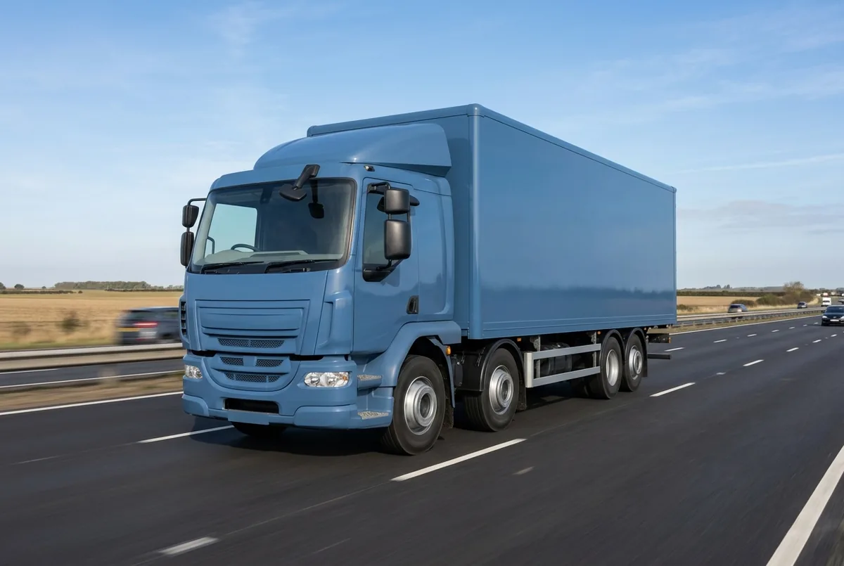 Generated illustration, not a photograph: DAF XD 410 FAQ, a 8×2 rigid lorry
