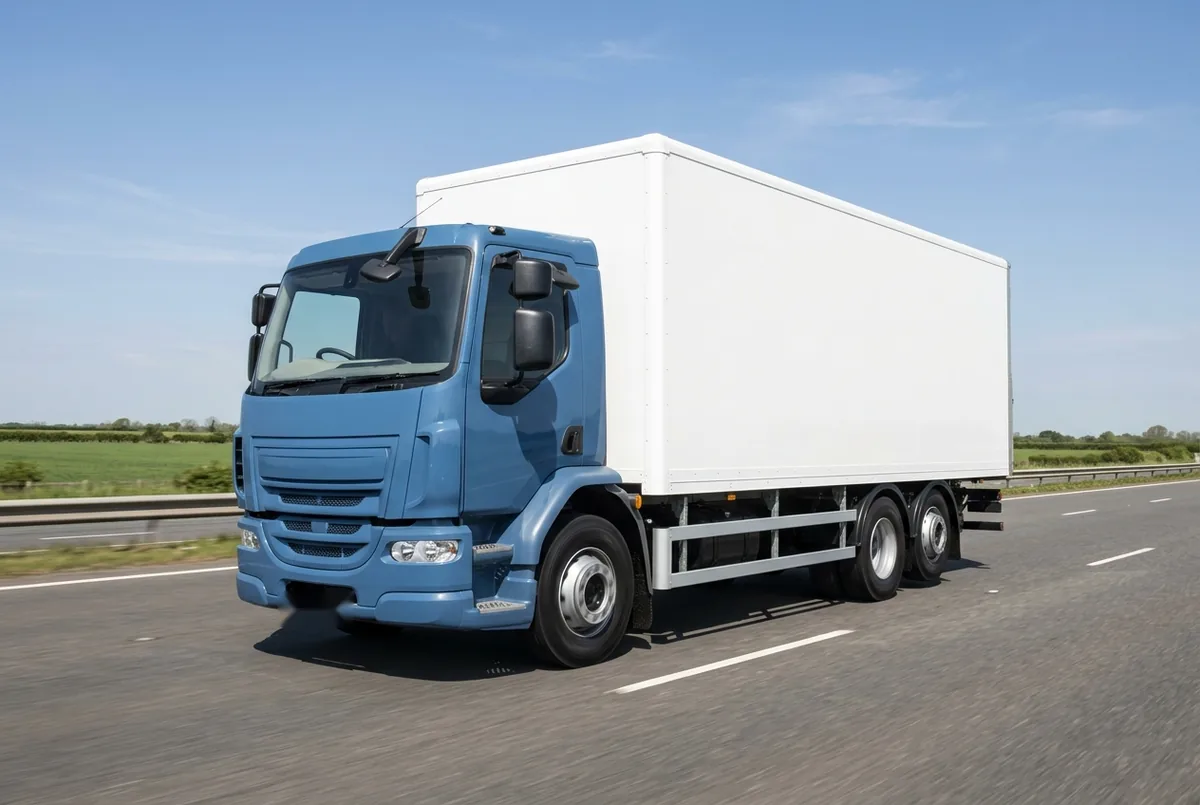 Generated illustration, not a photograph: DAF XD 410 FAS, a 6×2 rigid lorry