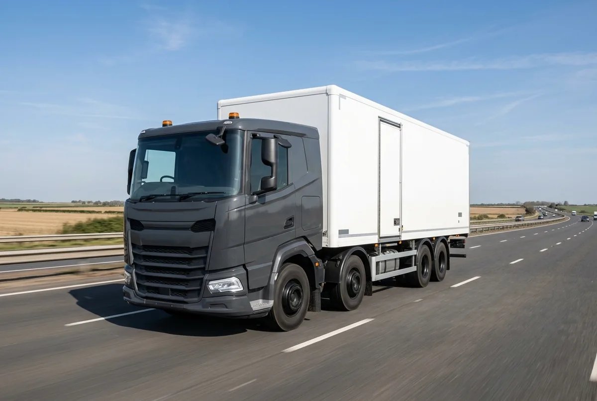 Generated illustration, not a photograph: DAF XD 450 FAW, a 8×4 rigid lorry