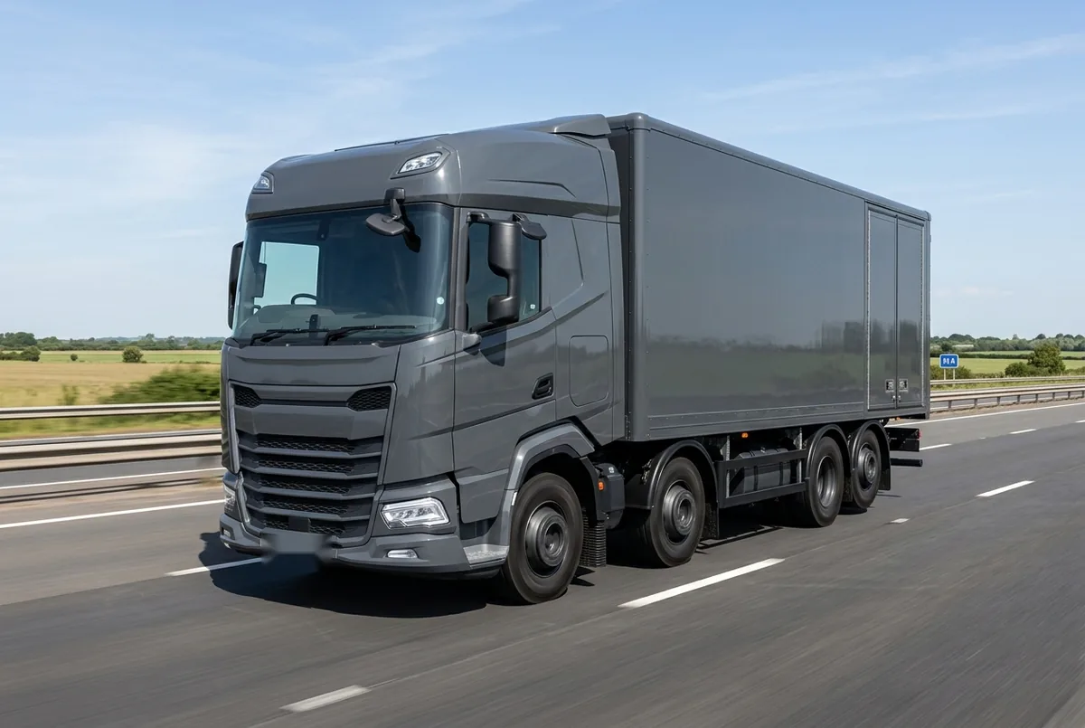 Generated illustration, not a photograph: DAF XD 450 FAX, a 8×2 rigid lorry