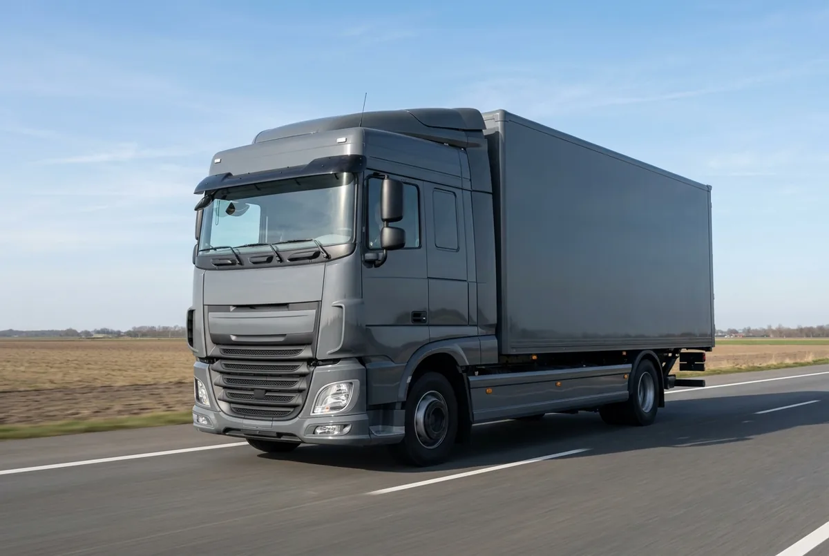 Generated illustration, not a photograph: DAF XF 370 FA, a 4×2 rigid lorry