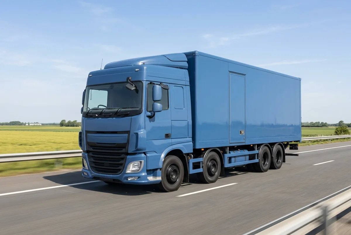 Generated illustration, not a photograph: DAF XF 480 FAD, a 8×4 rigid lorry