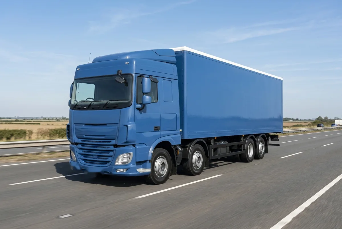 Generated illustration, not a photograph: DAF XF 480 FAK, a 8×2 rigid lorry