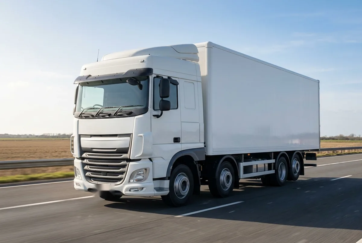 Generated illustration, not a photograph: DAF XF 510 FAK, a 8×2 rigid lorry