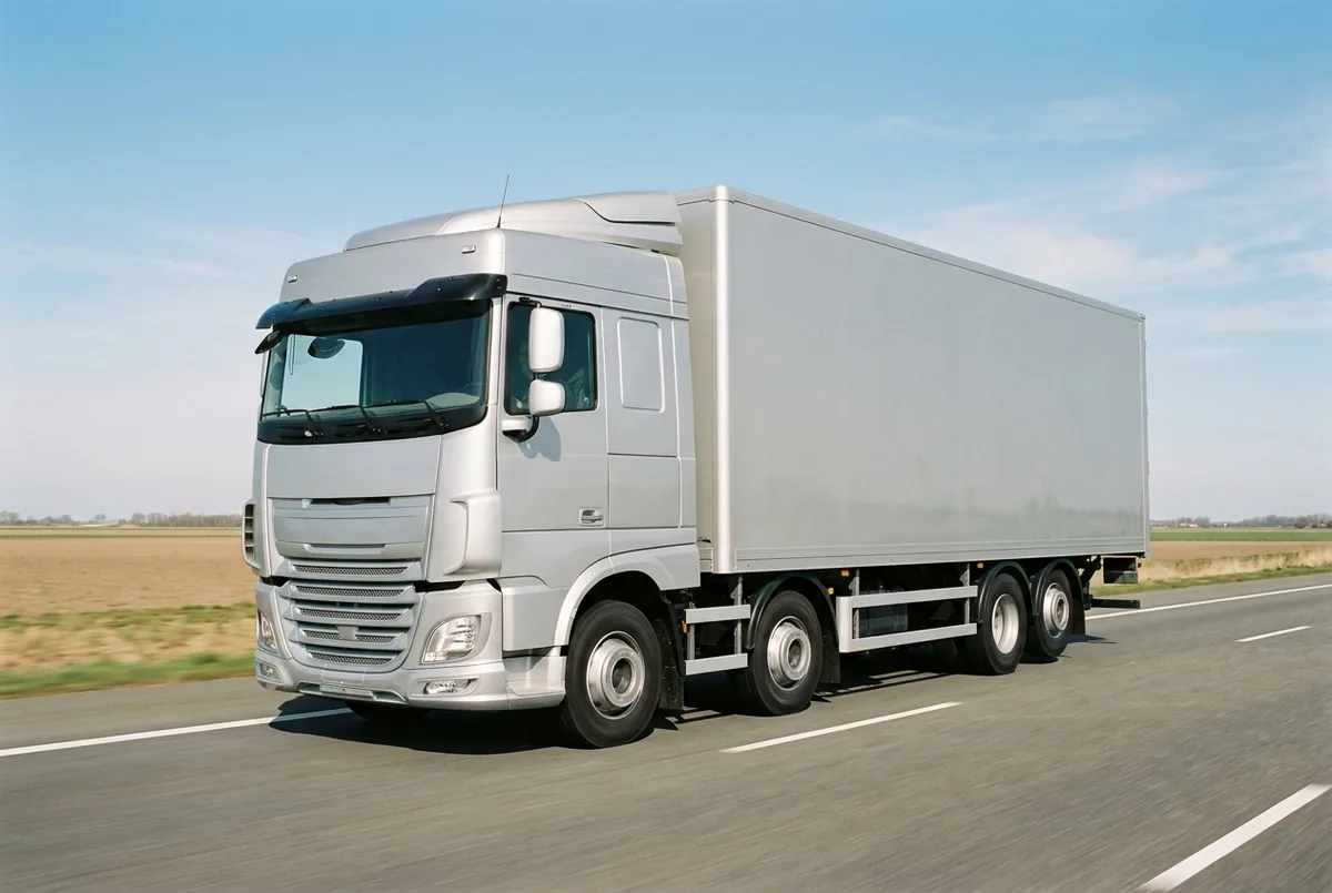 Generated illustration, not a photograph: DAF XF 530 FAQ, a 8×2 rigid lorry