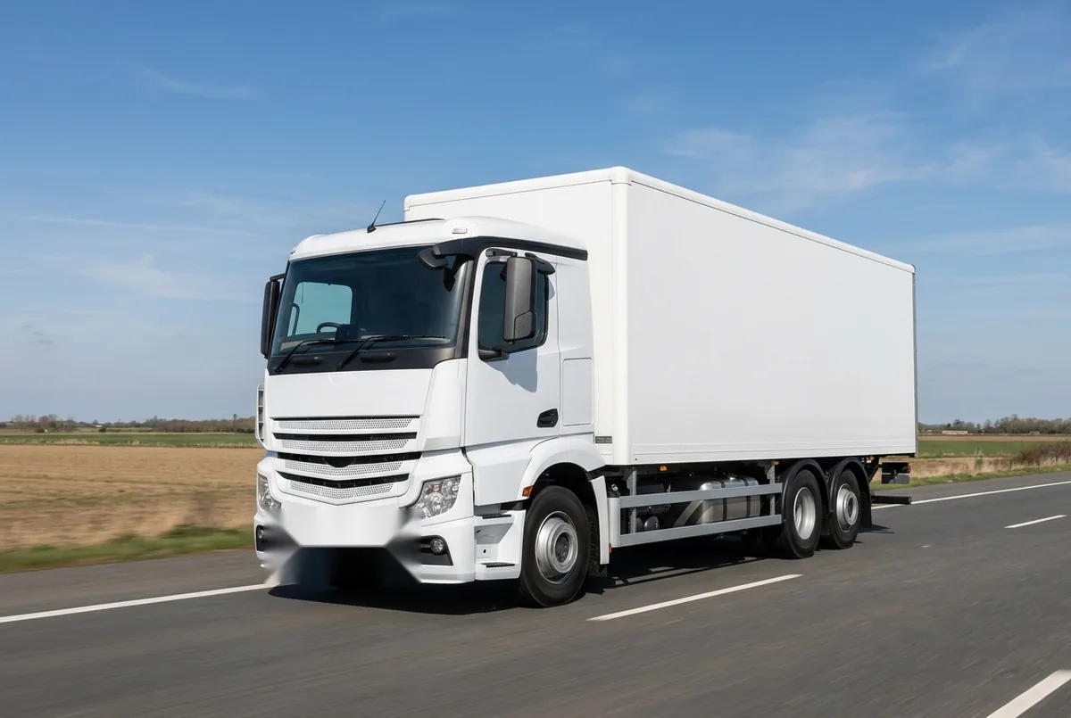 Generated illustration, not a photograph: Mercedes-Benz Actros, 220 kW, 6x2 rigid lorry, a 6×2 rigid lorry