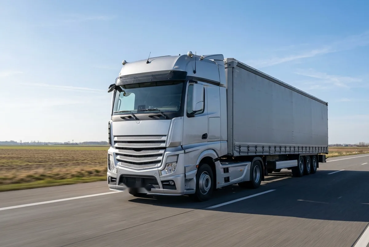 Generated illustration, not a photograph: Mercedes-Benz Actros, 240 kW, 4x2 tractor unit (2014–2021), a 4×2 tractor unit