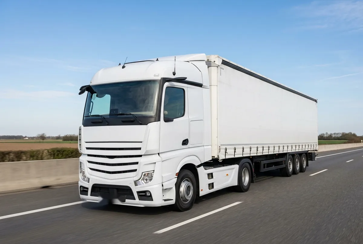 Generated illustration, not a photograph: Mercedes-Benz Actros, 265 kW, 4x2 tractor unit (2013–2020), a 4×2 tractor unit