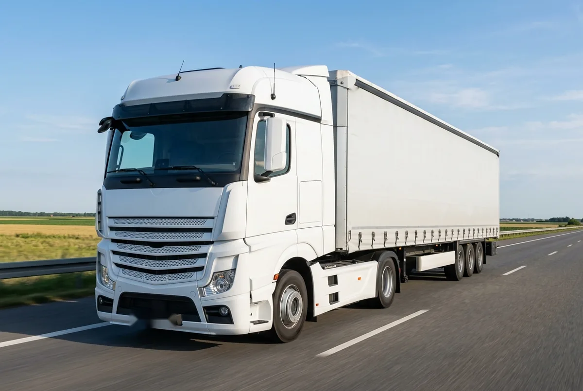 Generated illustration, not a photograph: Mercedes-Benz Actros, 265 kW, 4x2 tractor unit (from 2021), a 4×2 tractor unit
