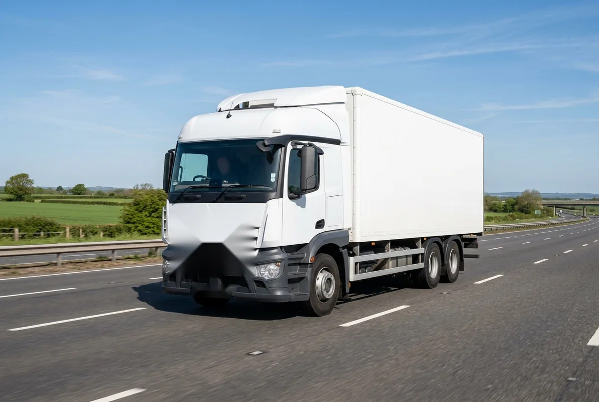 Generated illustration, not a photograph: Mercedes-Benz Actros, 265 kW, 6x4 rigid lorry, a 6×4 rigid lorry