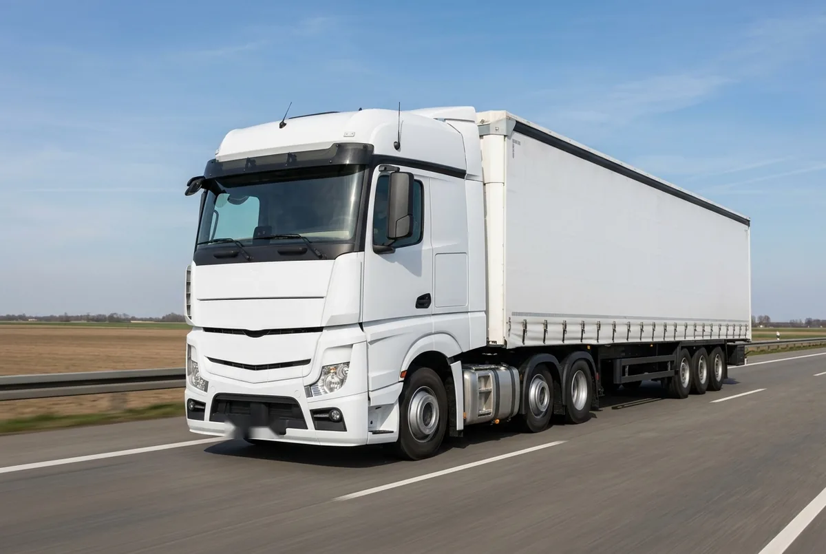 Generated illustration, not a photograph: Mercedes-Benz Actros, 310 kW, 6x2 tractor unit, a 6×2 tractor unit