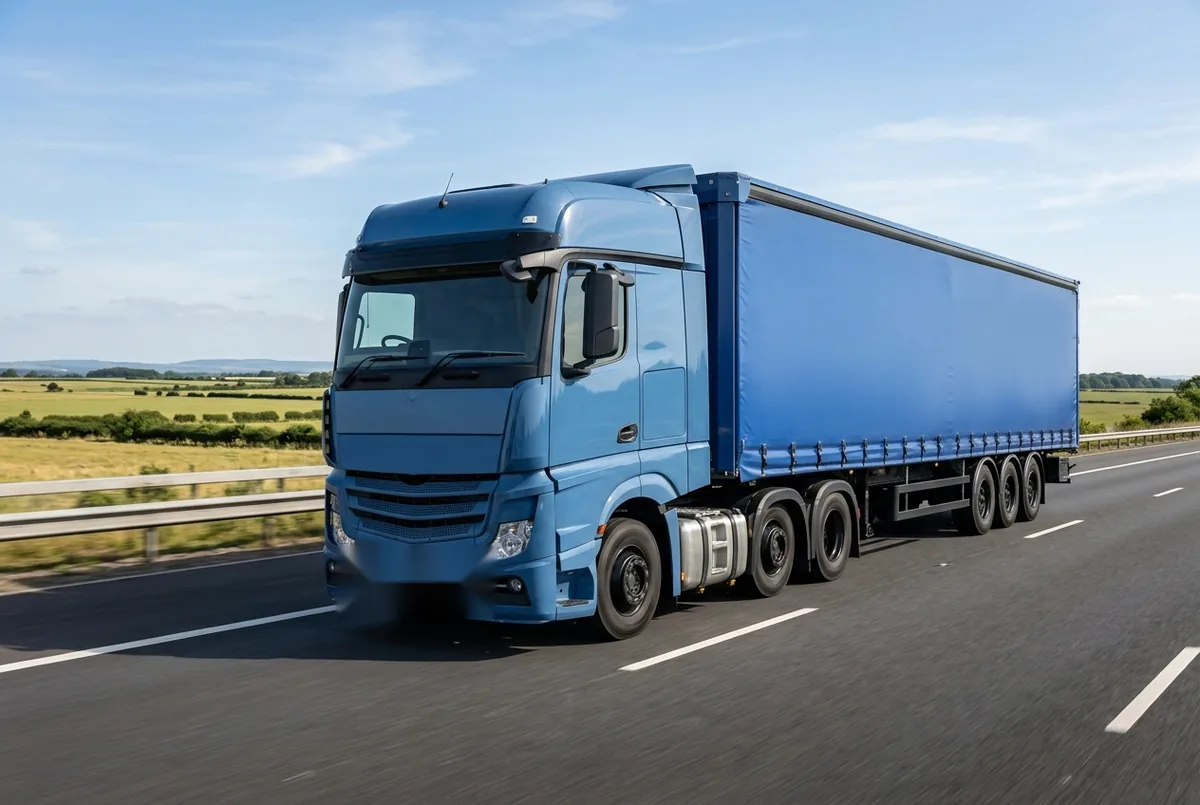 Generated illustration, not a photograph: Mercedes-Benz Actros, 330 kW, 6x4 tractor unit, a 6×4 tractor unit