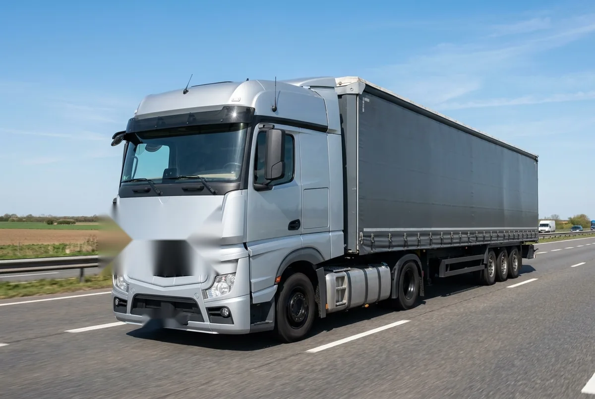 Generated illustration, not a photograph: Mercedes-Benz Actros, 390 kW, 4x2 tractor unit (2018–2021), a 4×2 tractor unit